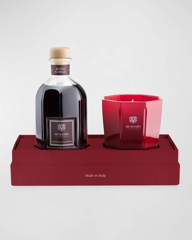 Rosso Nobile 8.4 oz. Diffuser and Candle Holiday Gift Set